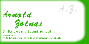 arnold zolnai business card